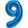 Kaleidoscope 34 inch NUMBER 9 - KALEIDOSCOPE - ROYAL BLUE Foil Balloon 19671-34S-K-P