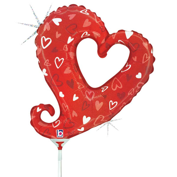 14 inch CHAIN OF HEARTS - TOSSED HEARTS