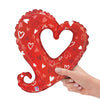 14 inch CHAIN OF HEARTS - TOSSED HEARTS