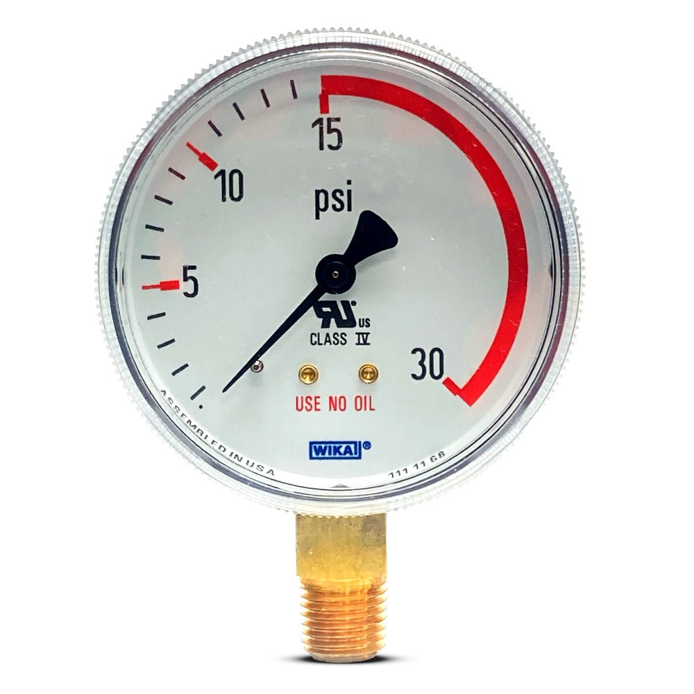 2 1/2 inch CHROME PLATED PRESSURE GAUGE - DIAL OXYGEN SERVICE