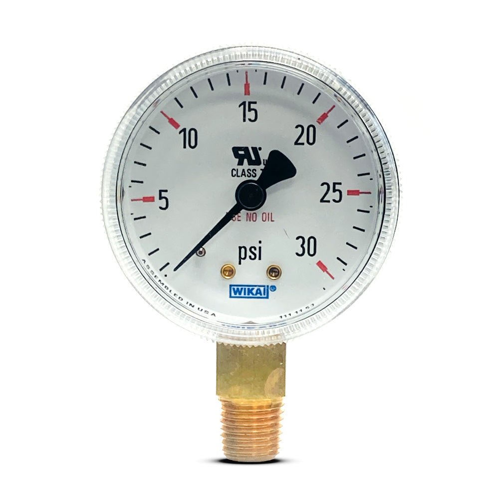 2 inch CHROME PLATED PRESSURE GAUGE - DIAL OXYGEN SERVICE