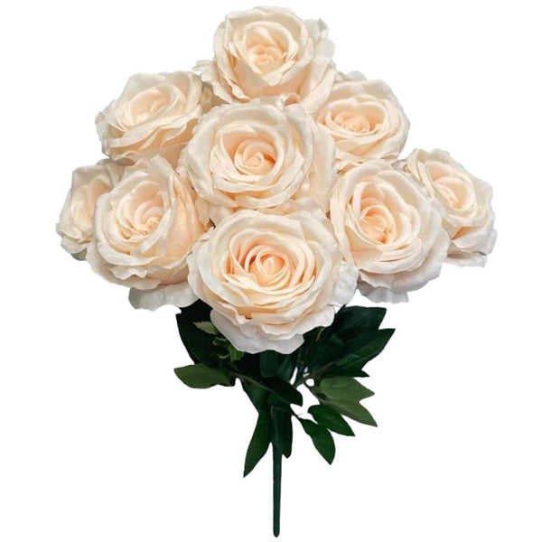 20 inch OPEN ROSE BUSH - BEIGE - LA Balloons