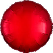Anagram 18 inch CIRCLE - METALLIC RED Foil Balloon 20584-02-A-U
