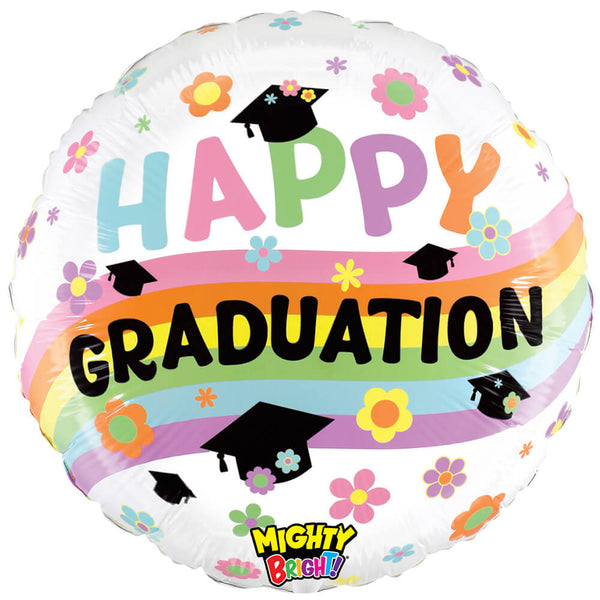 21 inch HAPPY GRADUATION PASTEL RAINBOW - LA Balloons