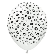 Kalisan 12 inch KALISAN SAFARI LEOPARD - WHITE Latex Balloons