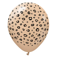 Kalisan 12 inch KALISAN SAFARI LEOPARD - DESERT SAND W/ BLACK INK Latex Balloons