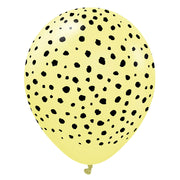 Kalisan 12 inch KALISAN SAFARI CHEETAH - MACARON YELLOW Latex Balloons