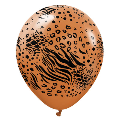 Kalisan 12 inch KALISAN SAFARI MUTANT - CARAMEL BROWN W/ BLACK INK Latex Balloons