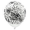 Kalisan 12 inch KALISAN SAFARI MUTANT - WHITE W/ BLACK INK Latex Balloons