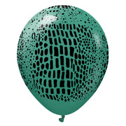 Kalisan 12 inch KALISAN SAFARI CROCODILE - SAGE W/ BLACK INK Latex Balloons