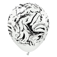 Kalisan 12 inch KALISAN SPACE NEBULA - WHITE W/ BLACK INK Latex Balloons