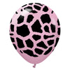 Kalisan 12 inch KALISAN SAFARI GIRAFFE - DUSTY ROSE W/ BLACK INK Latex Balloons