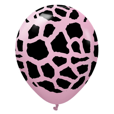 Kalisan 12 inch KALISAN SAFARI GIRAFFE - DUSTY ROSE W/ BLACK INK Latex Balloons