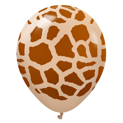 Kalisan 12 inch KALISAN SAFARI GIRAFFE - DESERT SAND W/ CARAMEL INK Latex Balloons