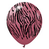 Kalisan 12 inch KALISAN SAFARI TIGER - WILD BERRY W/ BLACK INK Latex Balloons