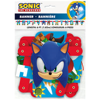 Unique 6.5 foot SONIC THE HEDGEHOG HAPPY BIRTHDAY JOINTED BANNER Party Decor 21833-UN