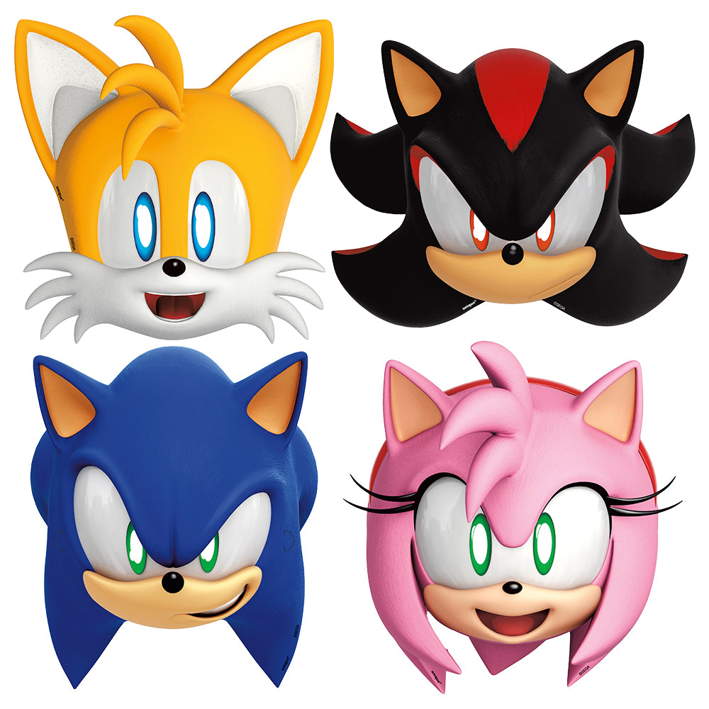 SONIC THE HEDGEHOG PAPER MASKS (8 PK)