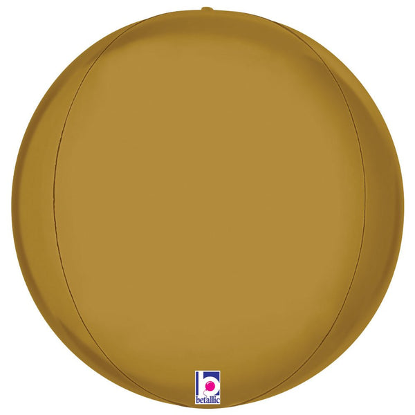 22 inch DIMENSIONALS SATIN GOLD GLOBE - LA Balloons