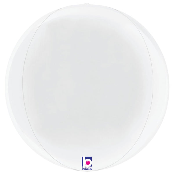 22 inch DIMENSIONALS WHITE GLOBE - LA Balloons