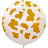 Kalisan 24 inch KALISAN SAFARI COW - WHITE SAND W/ GOLD INK Latex Balloons 22458727-KL