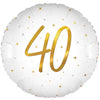 18 inch ELEGANT SPARKLE WHITE 40 HOLOGRAPHIC