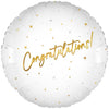 18 inch ELEGANT SPARKLE WHITE CONGRATULATIONS HOLOGRAPHIC