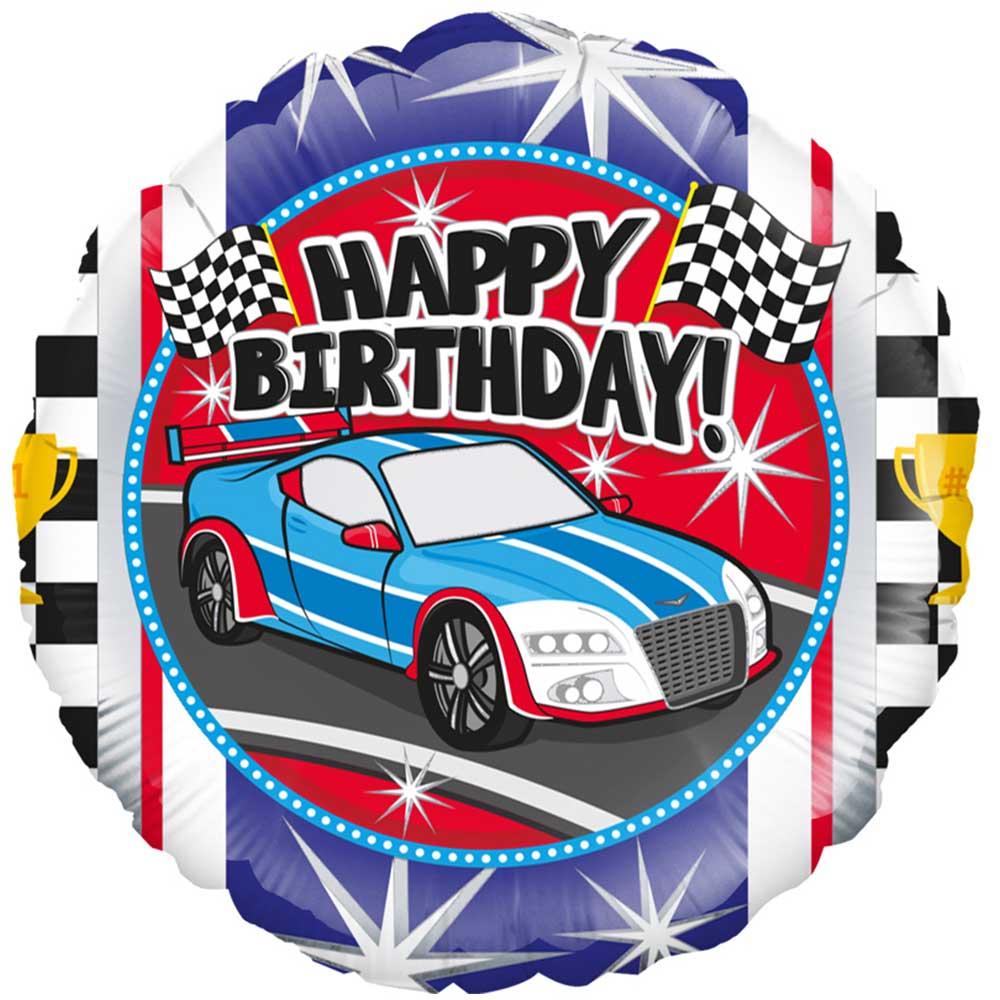 18 inch SPORTS CAR BIRTHDAY METALLIC