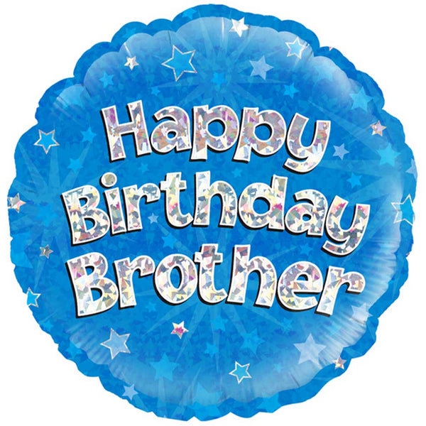 18 inch HAPPY BIRTHDAY BROTHER HOLOGRAPHIC