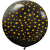 24 inch KALISAN SAFARI CHEETAH - BLACK W/ GOLD INK - LA Balloons