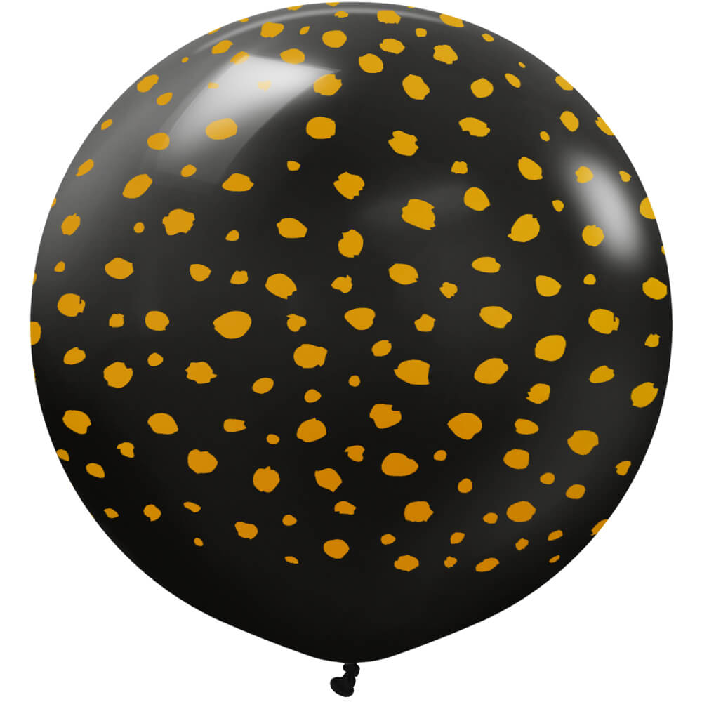 24 inch KALISAN SAFARI CHEETAH - BLACK W/ GOLD INK