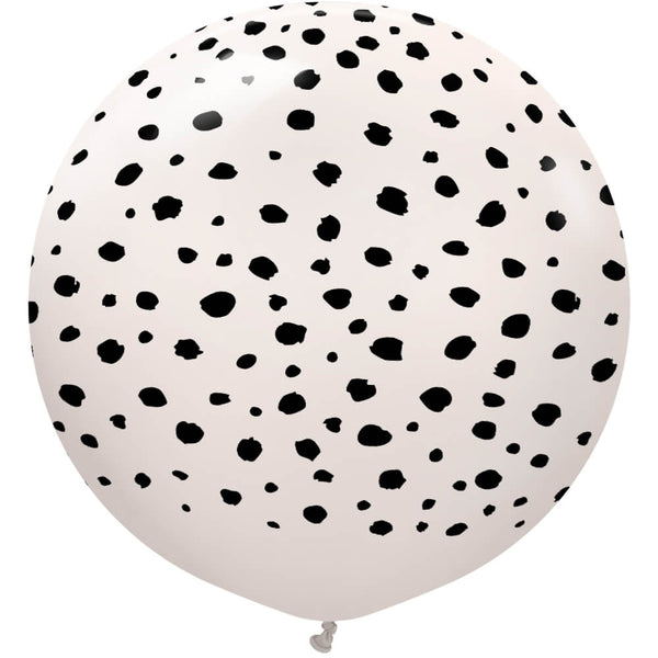 24 inch KALISAN SAFARI CHEETAH - WHITE SAND W/ BLACK INK - LA Balloons