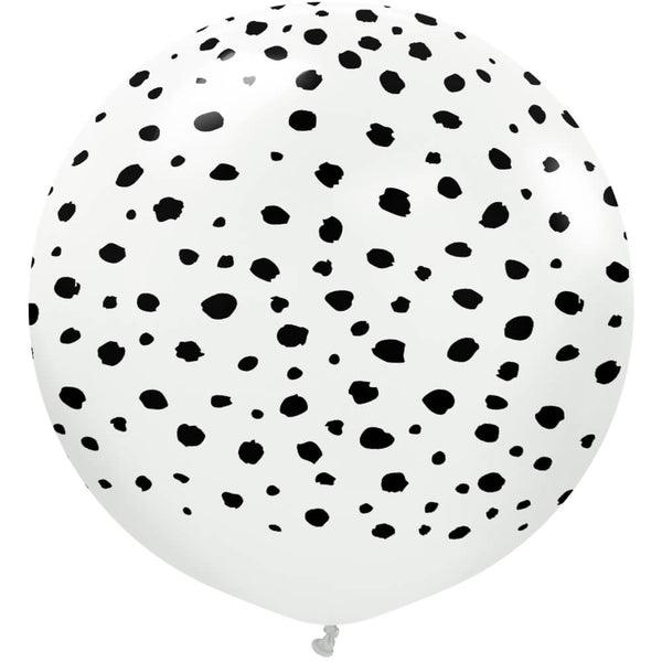 24 inch KALISAN SAFARI CHEETAH - WHITE W/ BLACK INK - LA Balloons