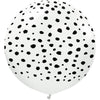 24 inch KALISAN SAFARI CHEETAH - WHITE W/ BLACK INK - LA Balloons