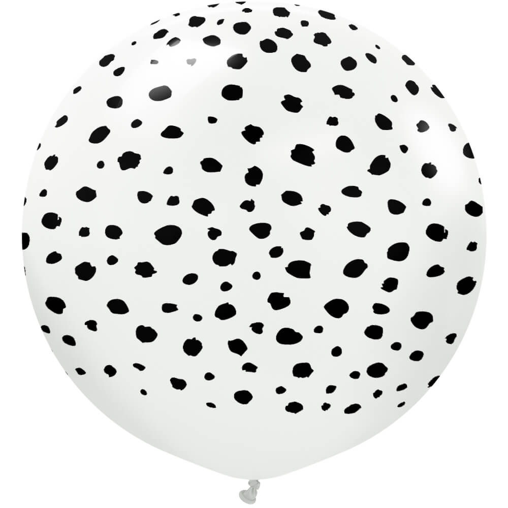 24 inch KALISAN SAFARI CHEETAH - WHITE W/ BLACK INK