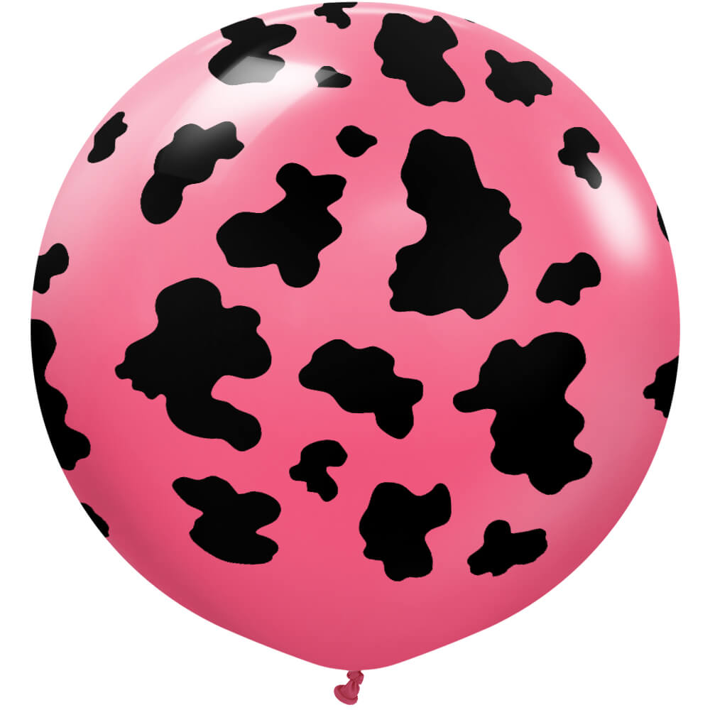 24 inch KALISAN SAFARI COW - FUCHSIA W/ BLACK INK