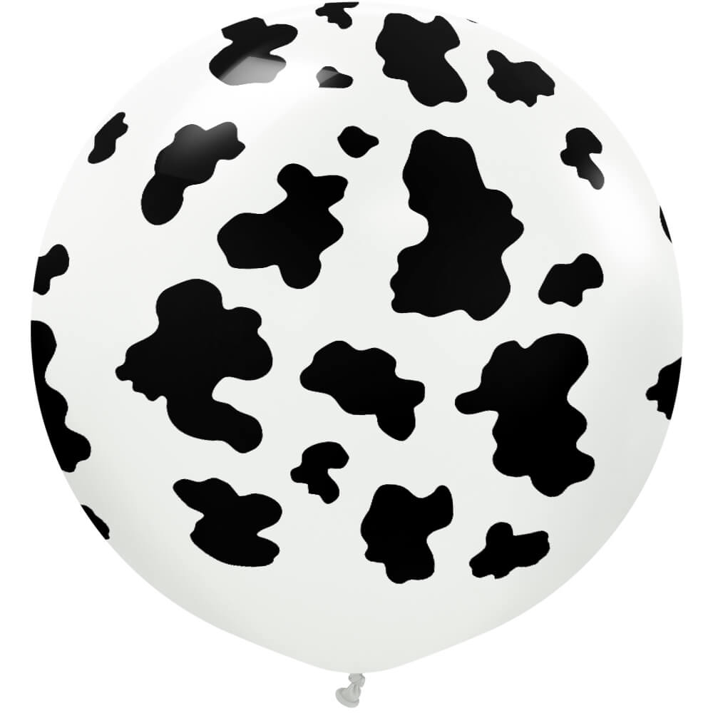 24 inch KALISAN SAFARI COW - WHITE W/ BLACK INK