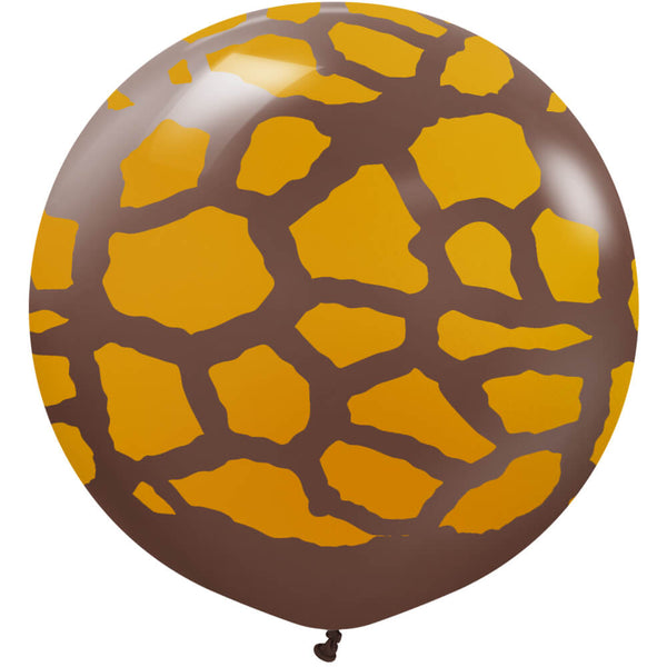 24 inch KALISAN SAFARI GIRAFFE - CHOCOLATE BROWN W/ GOLD INK - LA Balloons