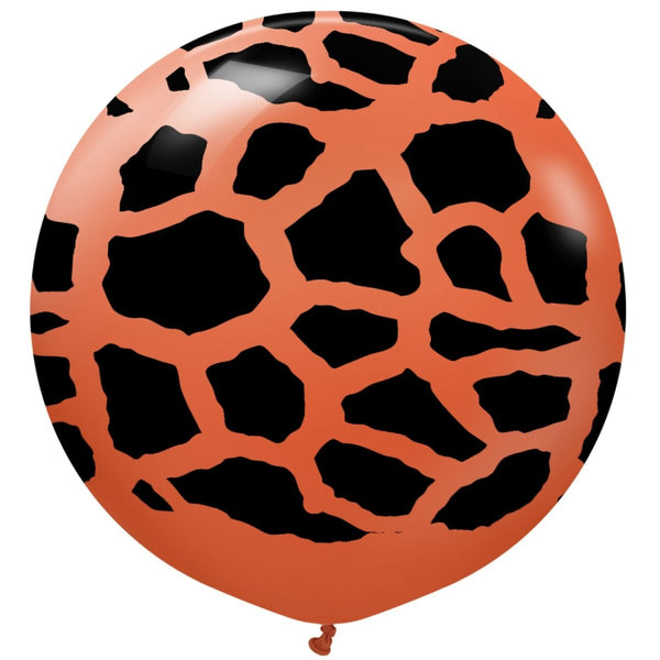 24 inch KALISAN SAFARI GIRAFFE - RUST ORANGE W/ BLACK INK - LA Balloons