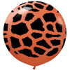 24 inch KALISAN SAFARI GIRAFFE - RUST ORANGE W/ BLACK INK - LA Balloons