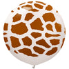 24 inch KALISAN SAFARI GIRAFFE - WHITE SAND W/ CARAMEL INK - LA Balloons