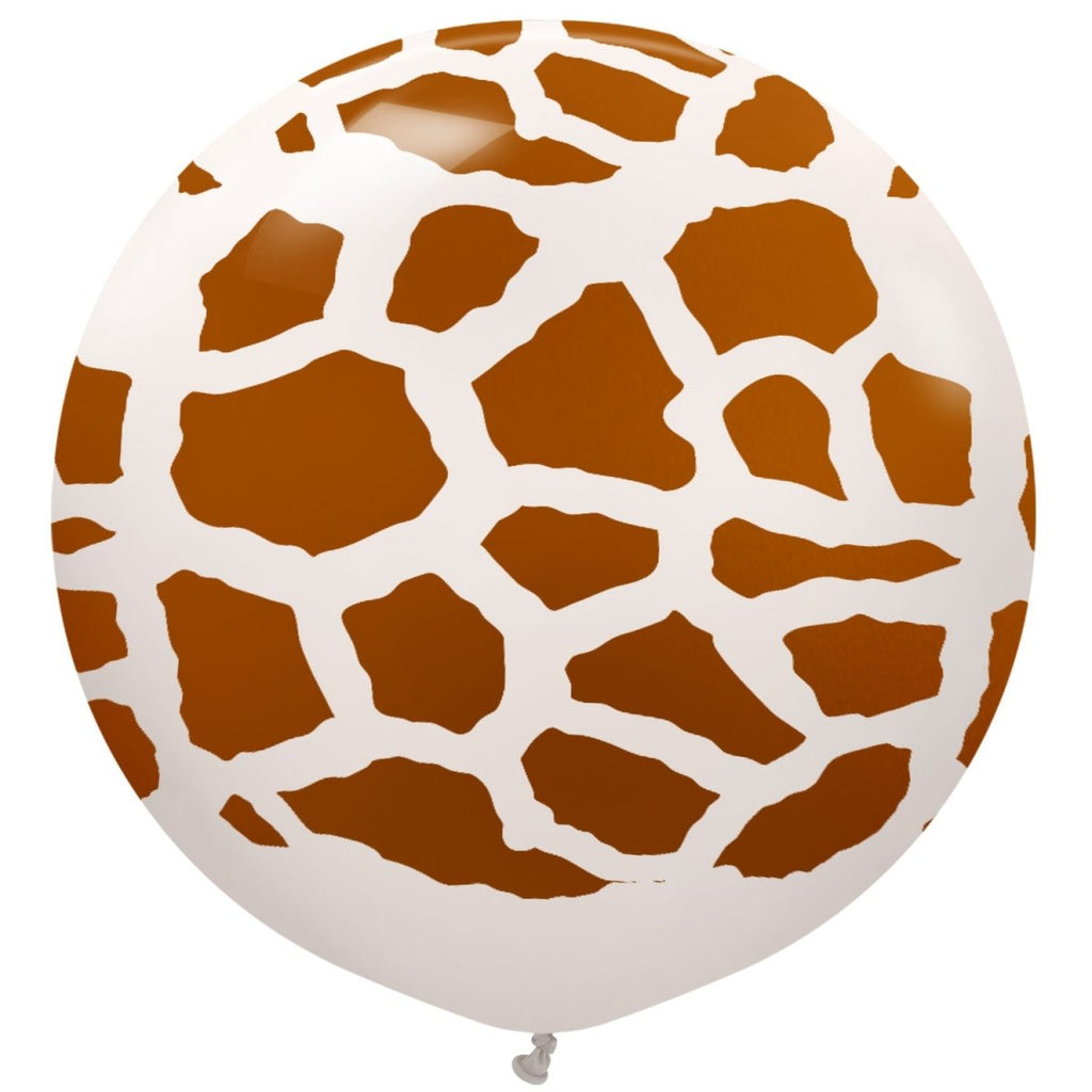 24 inch KALISAN SAFARI GIRAFFE - WHITE SAND W/ CARAMEL INK