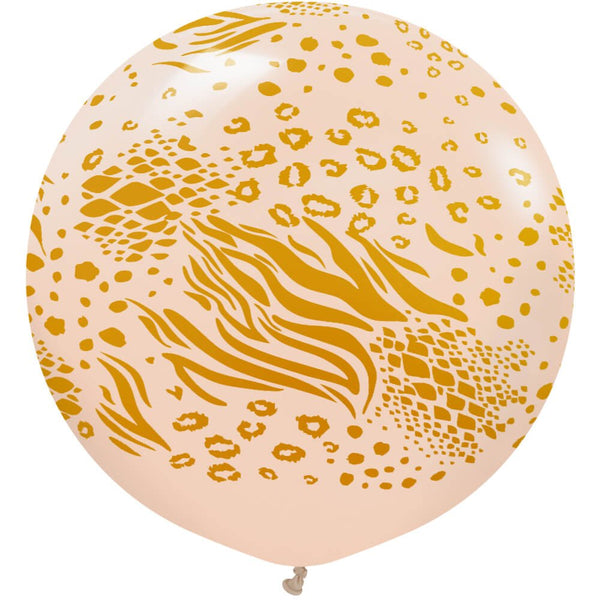 24 inch KALISAN SAFARI MUTANT - BLUSH W/ GOLD INK - LA Balloons