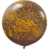 24 inch KALISAN SAFARI MUTANT - CHOCOLATE BROWN W/ GOLD INK - LA Balloons