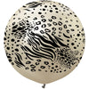 24 inch KALISAN SAFARI MUTANT - MIRROR WHITE GOLD W/ BLACK INK - LA Balloons