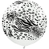 24 inch KALISAN SAFARI MUTANT - WHITE W/ BLACK INK - LA Balloons