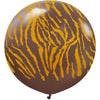 24 inch KALISAN SAFARI TIGER - CHOCOLATE BROWN W/ GOLD INK - LA Balloons