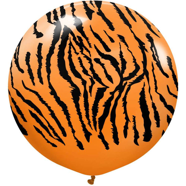 24 inch KALISAN SAFARI TIGER - ORANGE W/ BLACK INK - LA Balloons