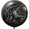 24 inch KALISAN SPACE NEBULA - BLACK W/ SILVER INK - LA Balloons
