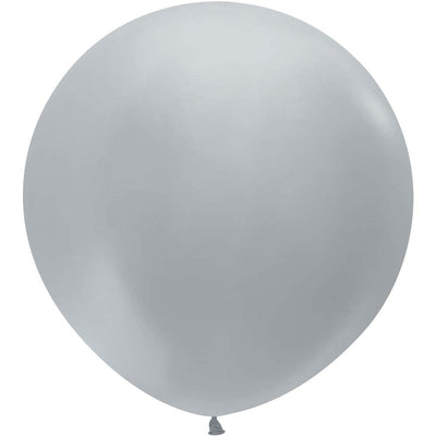 24 inch SEMPERTEX METALLIC SILVER - LA Balloons