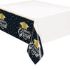 Unique STAR & CAPS GRADUATION ENSEMBLE RECTANGULAR PLASTIC TABLE COVER 54 inch X 84 inch Table Covers 24873-UN